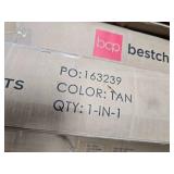 Solar LED Lighted Patio Umbrella w/ Tilt Adjustment, UV-Resistant - 10ft (Tan)