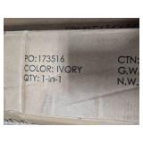 Outdoor Market Patio Umbrella w/ Push Button Tilt, Crank Lift - 7.5ft (Ivory)