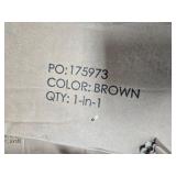 Outdoor Steel Market Patio Umbrella Decoration w/ Tilt, Crank Lift - 10ft (Brown)