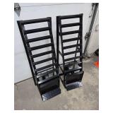 Garvee 5 Ton Hydraulic Car Ramps Heavy Duty Vehicle Lift With Reflective Strips For Night Use Adjustable Height 9.8"-15" Portable Auto Service Ramps Black