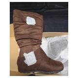 New Tall Boots Brown with Buckles inside zipper size 7.5