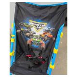 Umbrella Stroller with Moster trucks on it