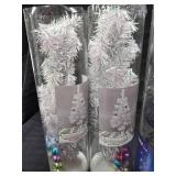 3 White Small Christmas Trees - Ornaments