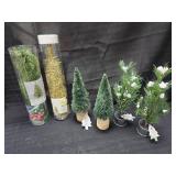 6 Small Christmas Trees for Village or home decor