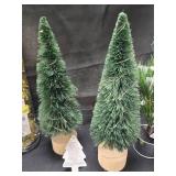 6 Small Christmas Trees for Village or home decor