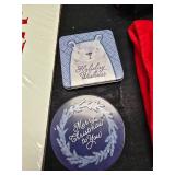 Christmas items boxes stocking holders etc