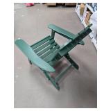 Foldable Patio Adirondack Chair All-weather Green
