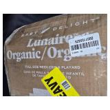 Baby Delight Lunaire Full Size Crib | Breathable Mesh Baby Crib | Tool-Free Assembly Baby Bed | 100% GOTS Certified Organic Cotton Fabric