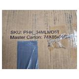 Garvee Round Dining Room Table (Natural/Black)