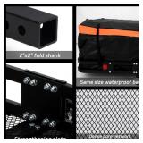 Garvee Hitch Mount Cargo Carrier Basket 60"x24"x6" Black Steel 500 Lbs Capacity for Cars and SUVs