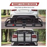 Garvee Hitch Mount Cargo Carrier Basket 60"x24"x6" Black Steel 500 Lbs Capacity for Cars and SUVs