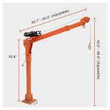 Garvee 1100 lb Electric Pickup Truck Crane with Electric Winch 3500 lb 12V, Folding Truck-Mounted Crane, Painted Steel Pickup Truck Jib Cranes Hoist 360° Swivel for Lifting Goods in Construction Fact