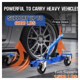 (2) Garvee Mechanical Wheel Dolly Reinforced Steel 1500 lbs Capacity 12" Wheel Clearance Rust-Resistant Powder Coating (MISSING THE 4" CASTERS)