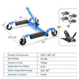 (2) Garvee Mechanical Wheel Dolly Reinforced Steel 1500 lbs Capacity 12" Wheel Clearance Rust-Resistant Powder Coating (MISSING THE 4" CASTERS)