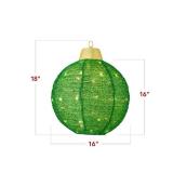3-Piece Hanging Pop-Up Ornaments Outdoor Christmas Decor, LED Lights (Green)