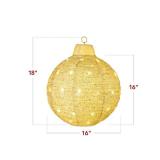 3-Piece Hanging Pop-Up Ornaments Outdoor Christmas Decor, LED Lights (Gold)