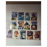 13- 1981 TCMA LTD Football Cards- Includes Joe Namath, Johnny Unitas, Jimmy Brown, Pat Summerall, and Archie Manning