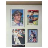 4 over size Baseball Cards- Reggie Jackson, Nolan Ryan, Cal Ripken Jr.