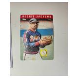 4 over size Baseball Cards- Reggie Jackson, Nolan Ryan, Cal Ripken Jr.