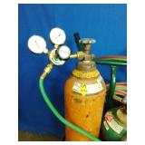Portable Torch Kit with Oxygen and Acetylene Tanks. Torch Welding and Cutting Set