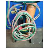 Portable Torch Kit with Oxygen and Acetylene Tanks. Torch Welding and Cutting Set