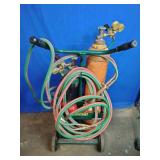 Portable Torch Kit with Oxygen and Acetylene Tanks. Torch Welding and Cutting Set