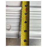 Two Sets of 28" Wide White Faux Wood Blinds.