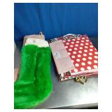 Container of Christmas Decor and Gift Bags & Paper