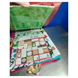 Container of Christmas Decor and Gift Bags & Paper