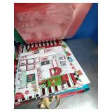 Container of Christmas Decor and Gift Bags & Paper