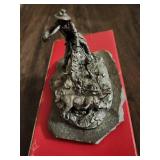 "Maverick Calf" pewter sculpture by artist Donald Polland.