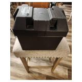 Attwood standard marine battery box, likely for Group 24 or 27 series batteries.