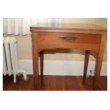 Singer Sewing Machine with Mid-Century Wooden Cabinet Table