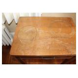 Singer Sewing Machine with Mid-Century Wooden Cabinet Table