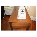 Singer Sewing Machine with Mid-Century Wooden Cabinet Table