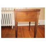 Singer Sewing Machine with Mid-Century Wooden Cabinet Table