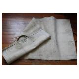 Firewood Set with Wicker Log Holder and Canvas Carrying Mat