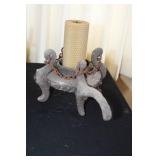 Set of 3 Rustic Candle Holders with Candles