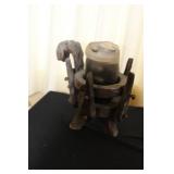 Set of 3 Rustic Candle Holders with Candles