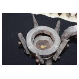 Set of 3 Rustic Candle Holders with Candles