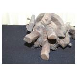 Set of 3 Rustic Candle Holders with Candles