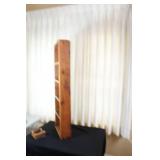 Tall Wooden Wall Shelf with Small Storage Box