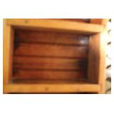 Tall Wooden Wall Shelf with Small Storage Box