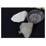Ceramic Bowls and Candle Holders Collection with Candles and Sea Shells