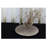 Ceramic Bowls and Candle Holders Collection with Candles and Sea Shells