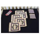 Collection of Southwestern Baskets, Pottery, and Textile Decor Items