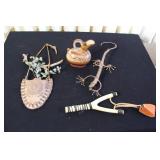 Collection of Southwestern Baskets, Pottery, and Textile Decor Items