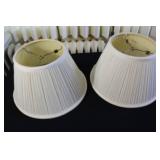 Set of 2 Adjustable Floor Lamps and Vintage Wooden Side Table