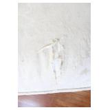 Pair of Upholstered Wingback Chairs with Matching Ottomans