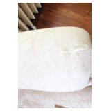 Pair of Upholstered Wingback Chairs with Matching Ottomans